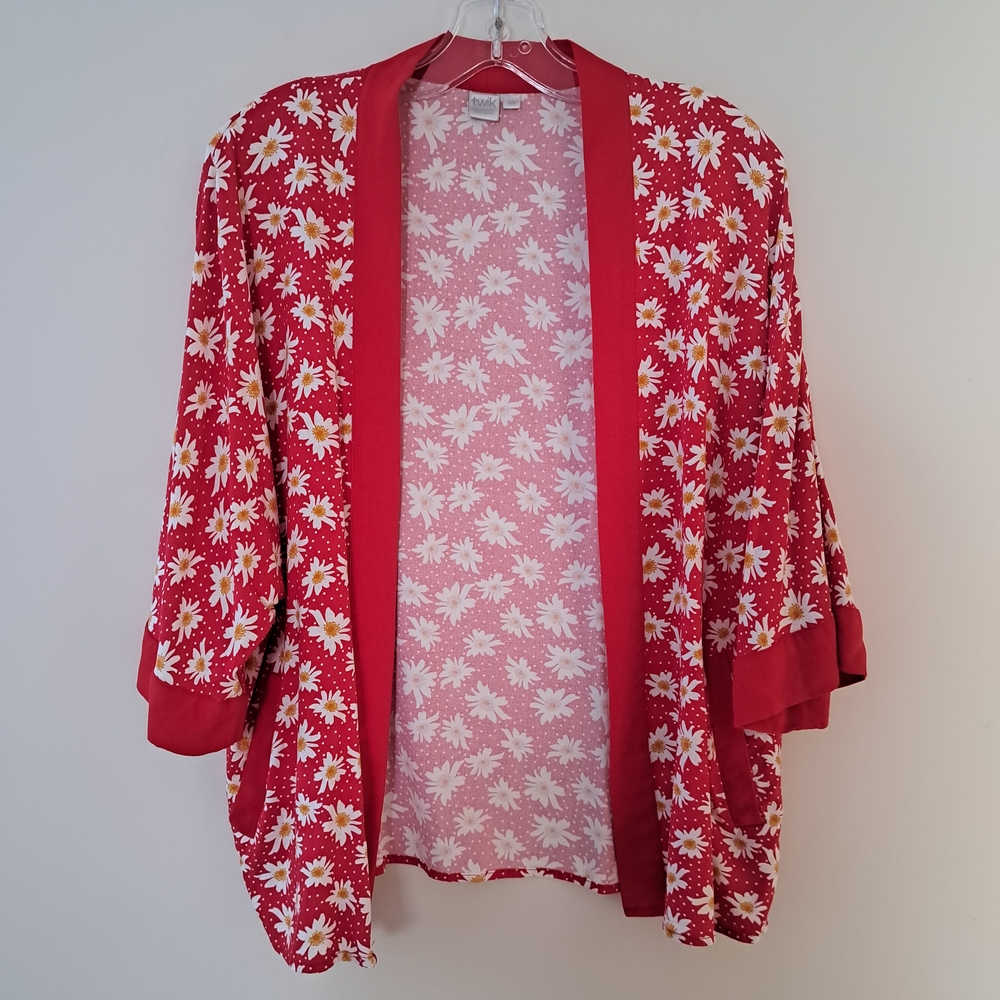 Twik Red Floral Open Cardigan